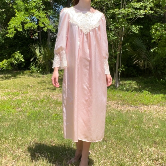 3/$30 Vintage Satin & Lace Nightgown - Picture 2 of 10